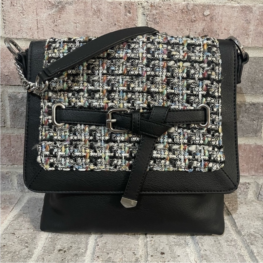 Chic Black Tweed Women's Bag